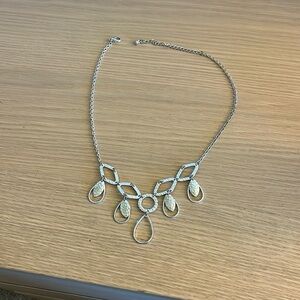 Silver statement necklace